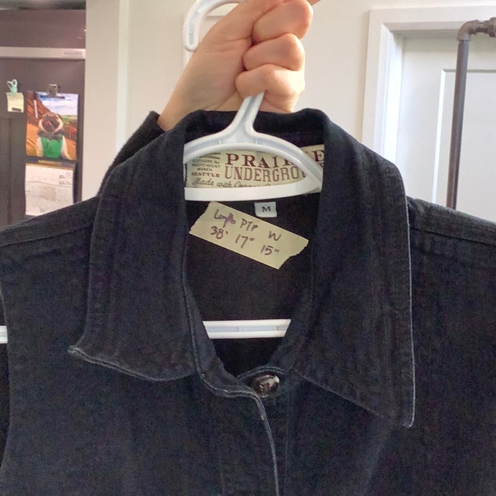 Prairie Underground Black Denim Dress Medium